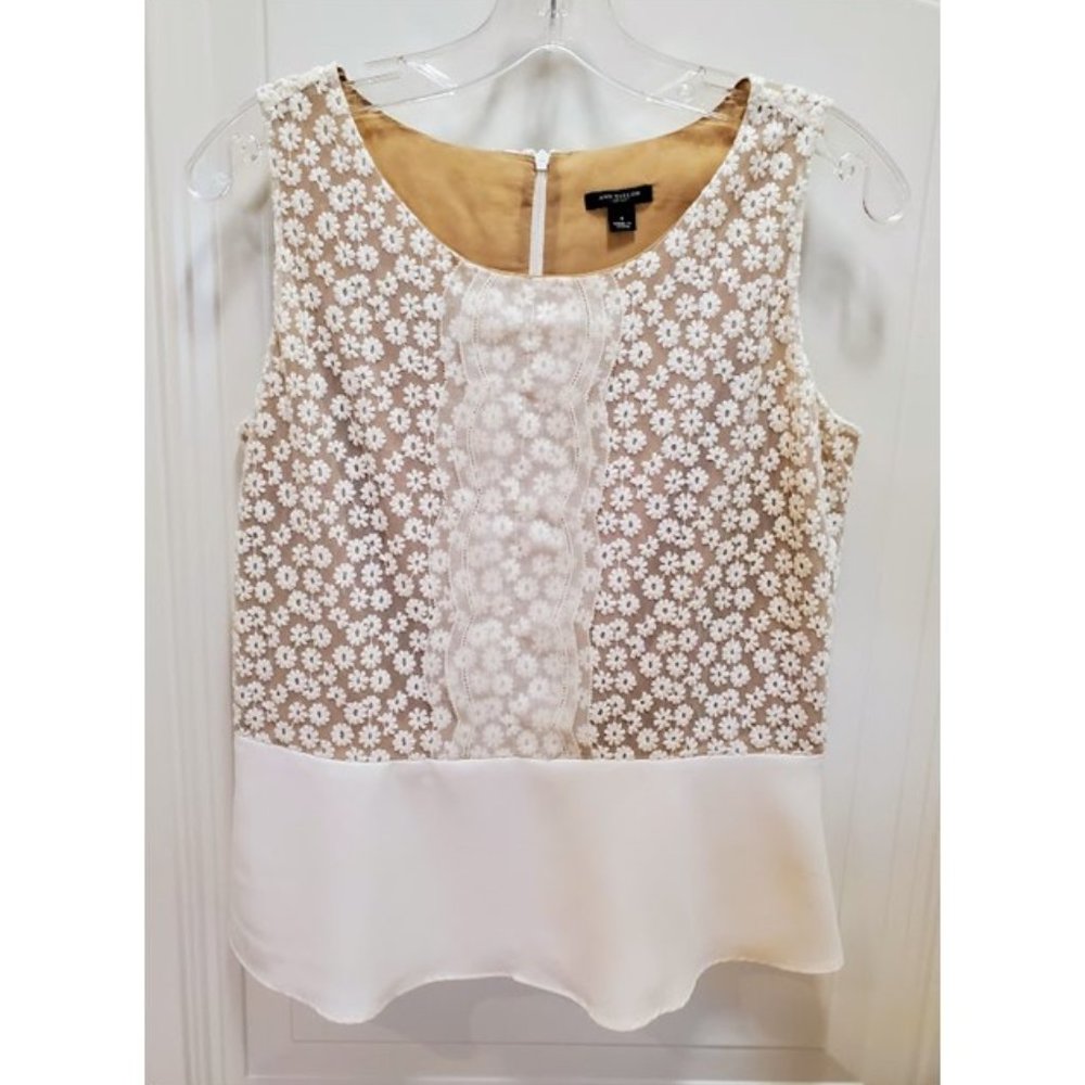 Ann Taylor Sleeveless Peplum Top - Size S